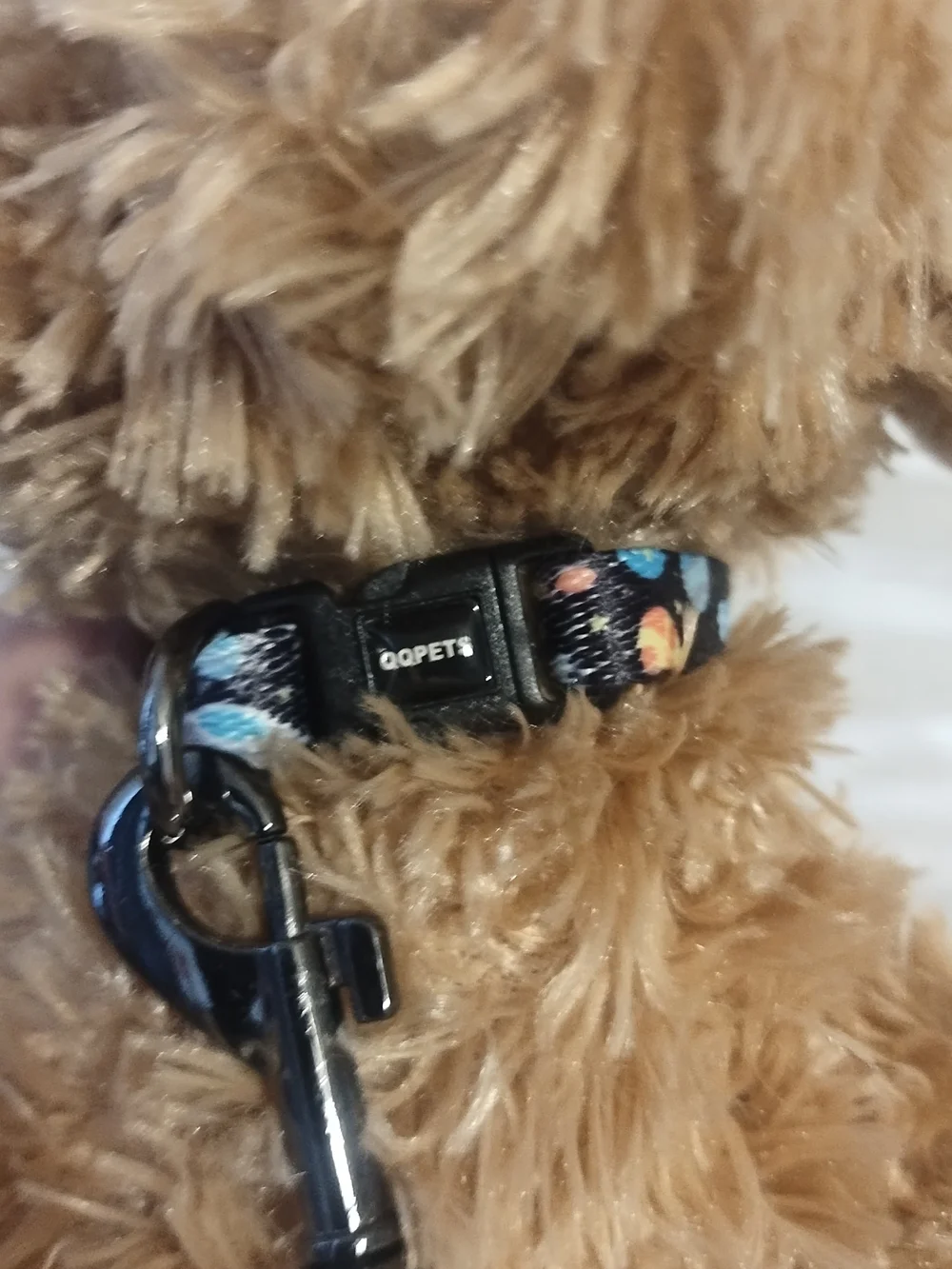 Plush Dog with Space Themed Leash toy plush good condition